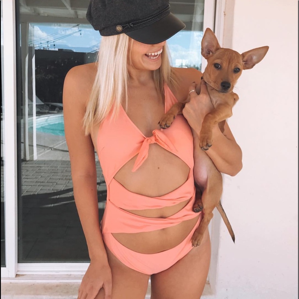 Sincerelyalc bikinis peach one piece